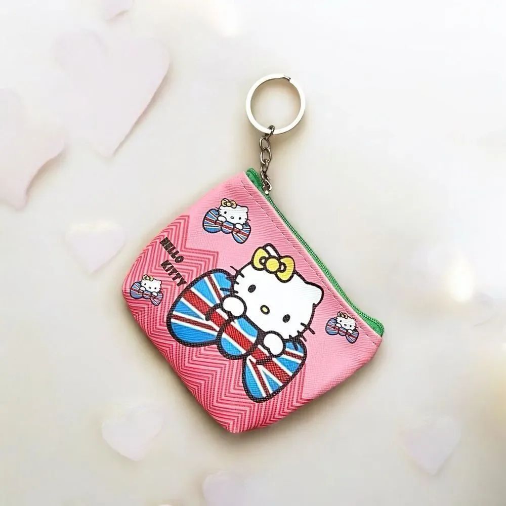 🤯5/$25🤯 Hello Kitty Bow Coin Purse Keychain - Picture 2 of 2